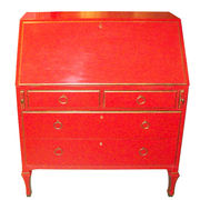 red desk